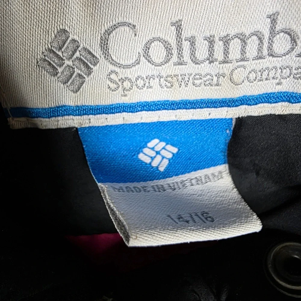 Columbia Puffer Girls Large Black Puffer Parka SG 5479 Solid